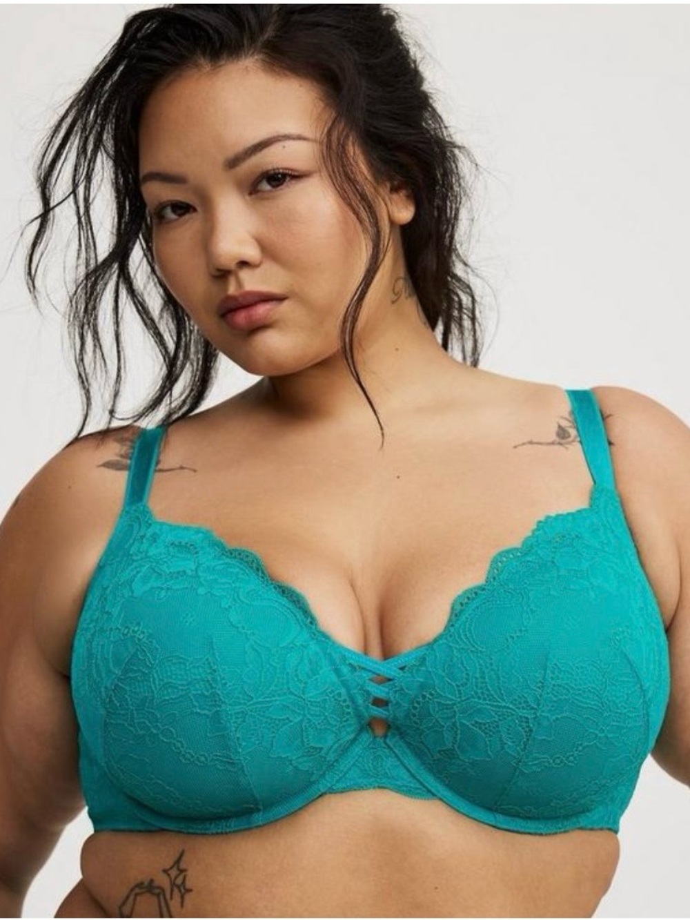 Torrid XO Plunge Push Up Bra in Teal - Size 44DDD - NWT!